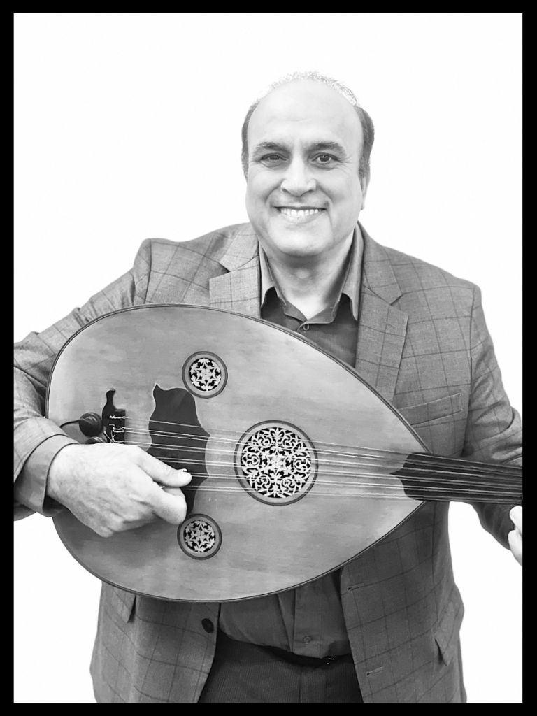 Suheil Sedran holding an oud
